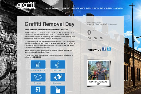 graffitiremovalday.org.au site used Graffitiremovalday