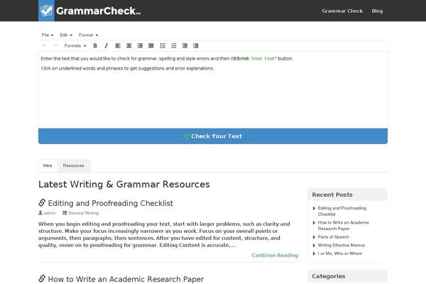 Site using Grammar-checker plugin
