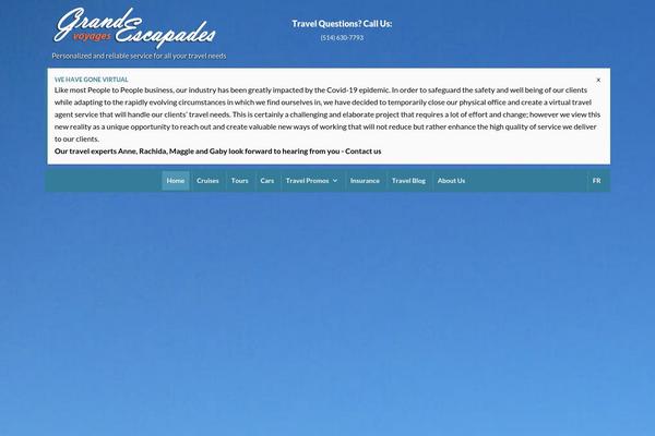 Travelo-child theme site design template sample