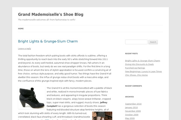 Twenty Twelve theme site design template sample