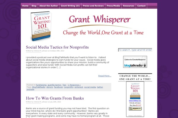 grantwhisperer.com site used Askmepc-author-theme