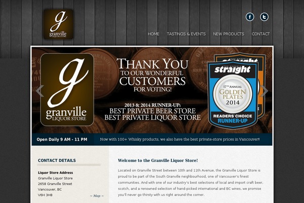 granvilleliquorstore.com site used Jak-template