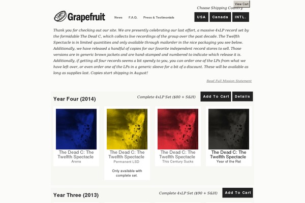 grapefruitrecordclub.com site used 2014