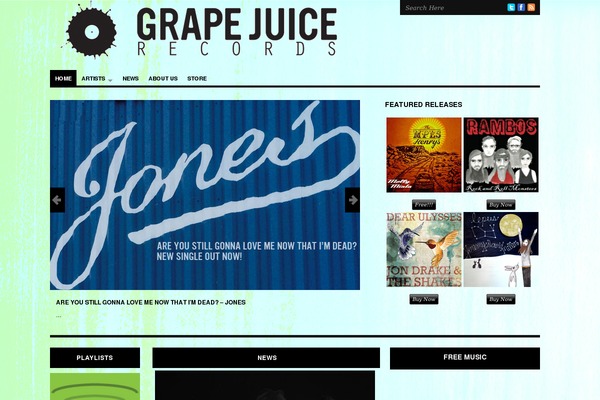 grapejuicerecords.com site used Organic_structure_black