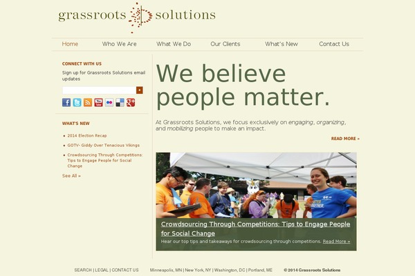 Grassroots theme site design template sample