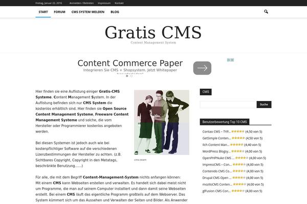 Cms theme site design template sample