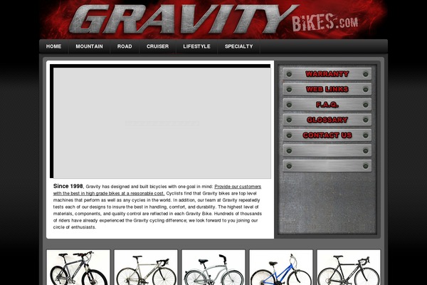 Gravity theme site design template sample