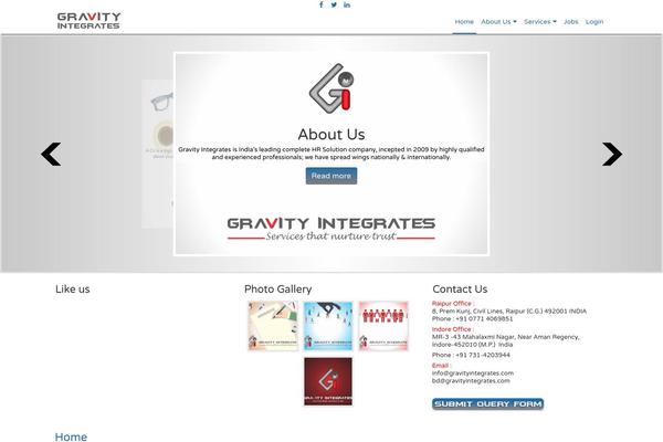 gravityintegrates.com site used Nifty
