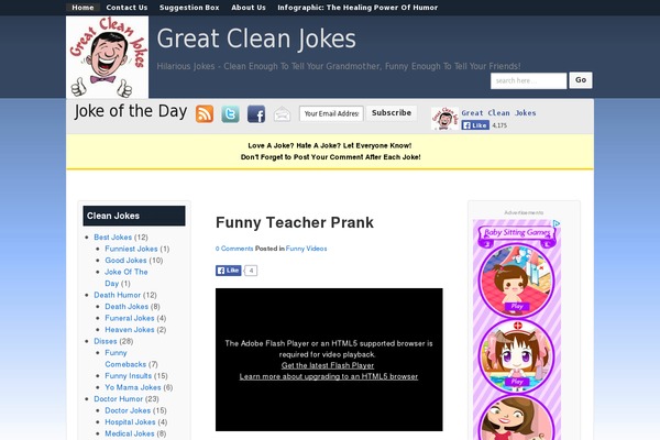 greatcleanjokes.com site used Responsive-greatcleanjokes-child