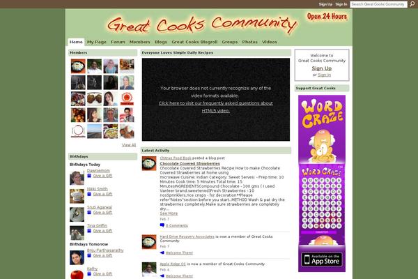 greatcookscommunity.com site used VideoTube