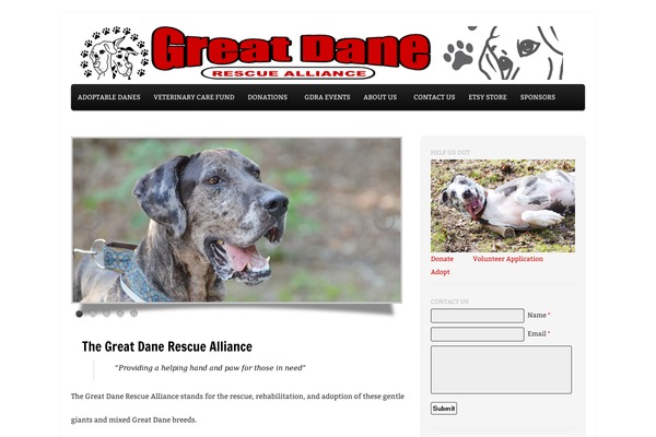 greatdanerescuealliance.org site used Tiga-child