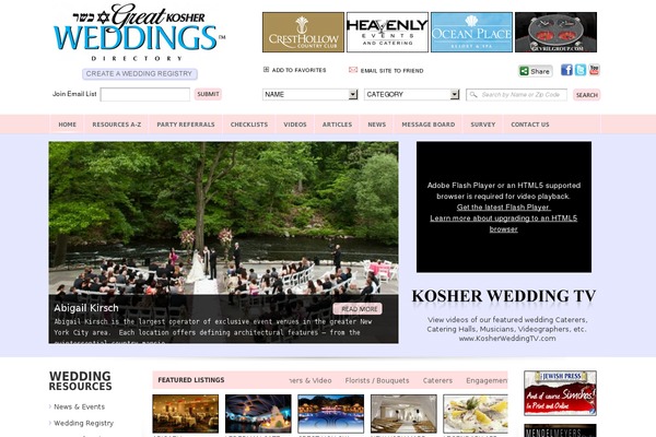 greatkosherweddings.com site used Kosherwedding