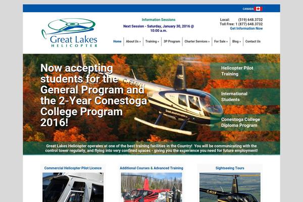 greatlakeshelicopter.ca site used Lake