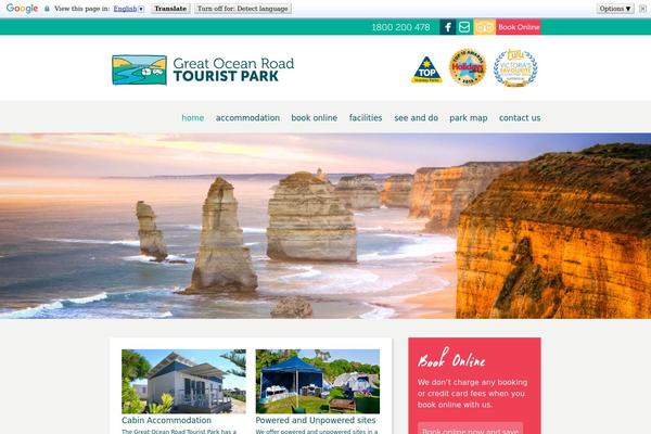 greatoceanroadtouristpark.com.au site used Gortp