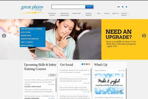 greatplainscollege.ca site used Greatplains