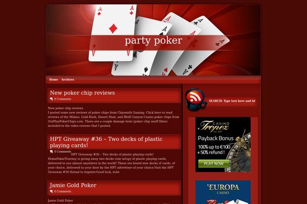 greatpokeronline.com site used Poker-theme