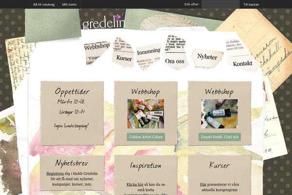 gredelin.se site used Gredelintheme