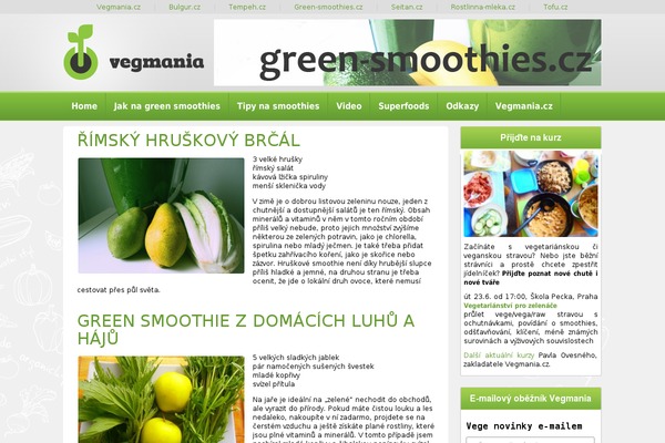 green-smoothies.cz site used Vegmania