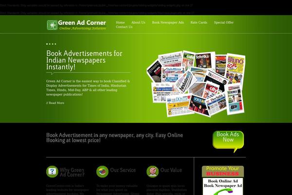 greenadcorner.com site used Coveratheme