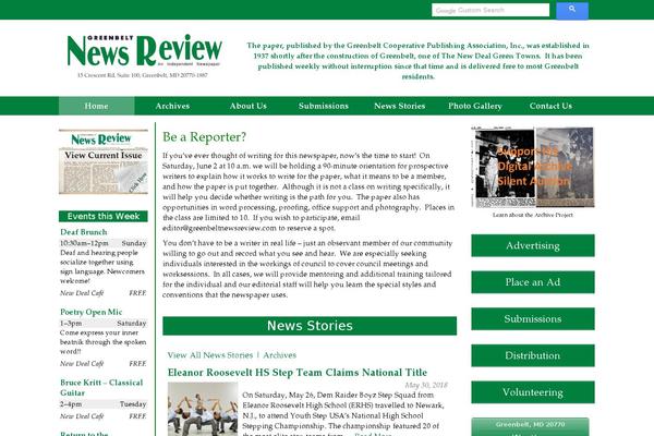 greenbeltnewsreview.com site used Greenbeltnewsreview
