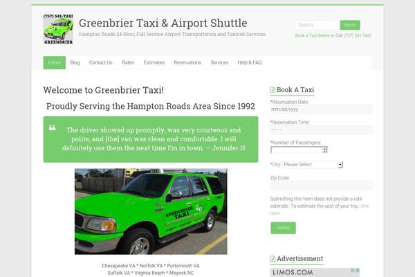 Site using Book-a-taxi plugin