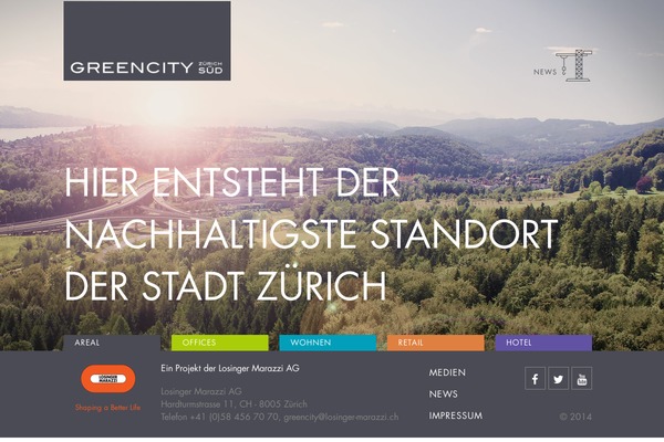greencity.ch site used Greencity