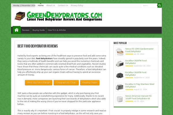 greendehydrators.com site used Greendehydrator
