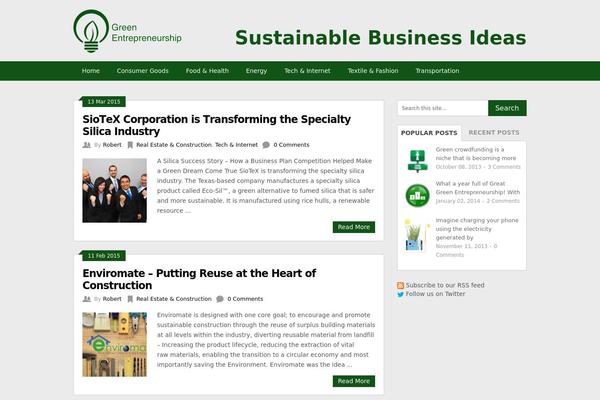 greenentrepreneurship.com site used Ribbon