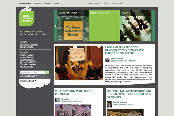 greeneuropeanjournal.eu site used Greenjournal