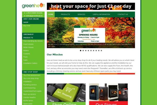 greenheat.ie site used Twentytwelve-left-col