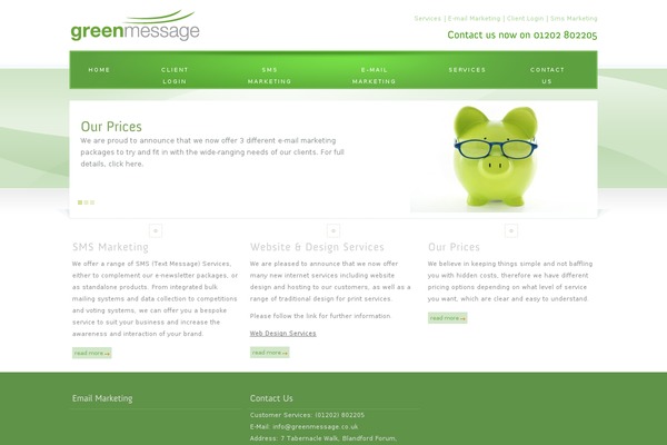 greenmessage.co.uk site used Rt Theme 6