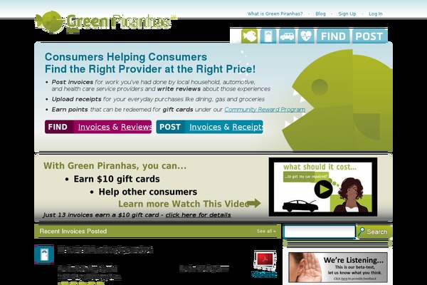 greenpiranhas.com site used Gp