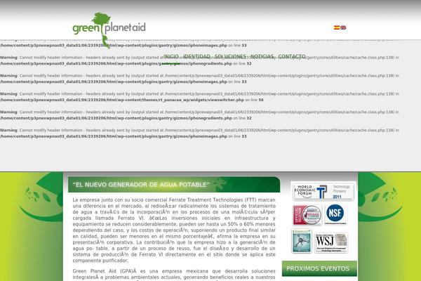 greenplanetaid.com site used Panacea