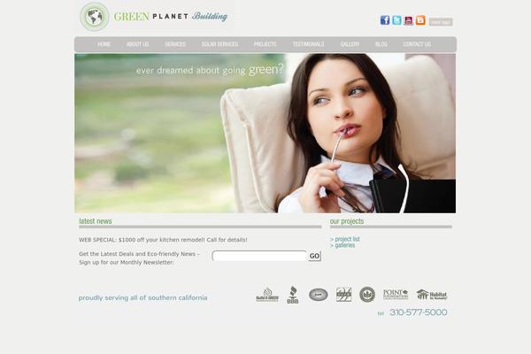Green-planet theme site design template sample