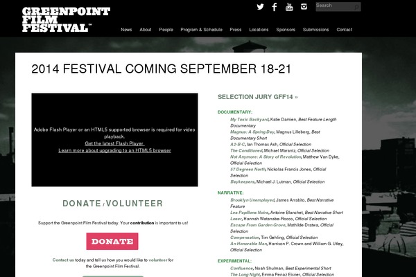 greenpointfilmfestival.org site used Twenty Twenty
