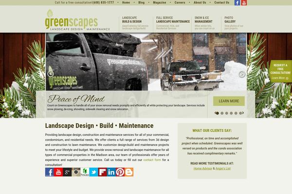 greenscapes WordPress theme, websites list used greenscapes theme greenscapes theme websites examples