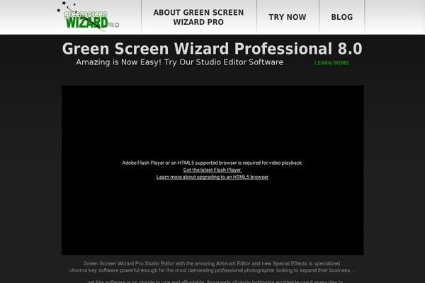 greenscreenwizardpro.com site used Greenscreen-wizard