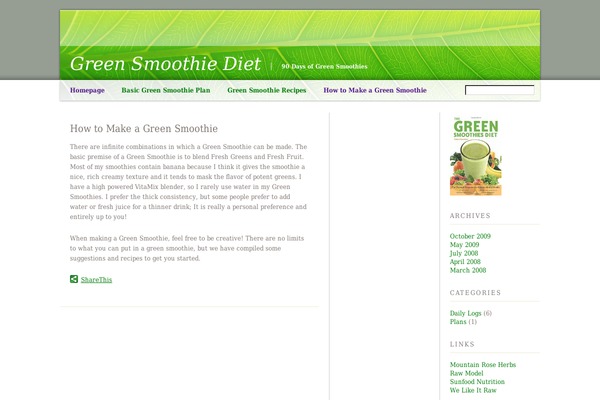 greensmoothiediet.com site used Leafy