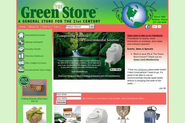 greenstore.com site used Custom