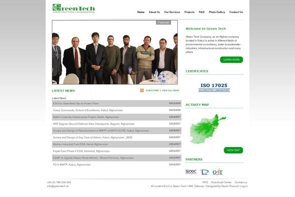 Greentech theme site design template sample