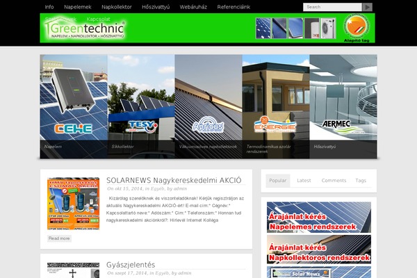 greentechnic.hu site used Light-station