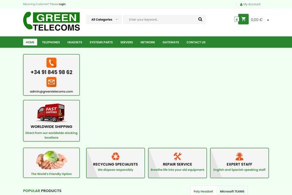 greentelecoms.com site used Sw_himarket-child-theme