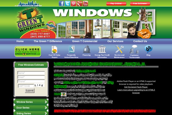 greentwindows.com site used Greentservices.com