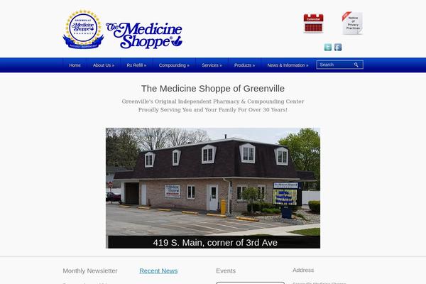 greenvillerx.com site used Bizway-wp