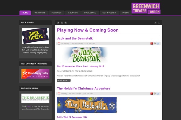 greenwichtheatre.org.uk site used Impreza