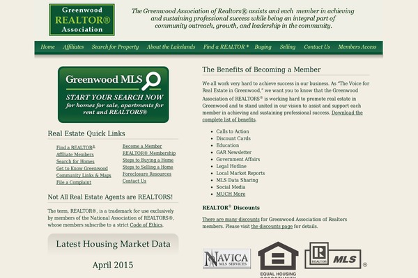 greenwoodassociationofrealtors.com site used Gar