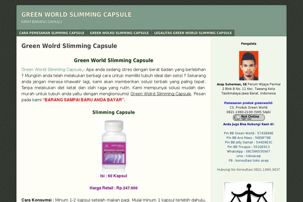 greenworldslimmingcapsule.com site used Autorepair-pro