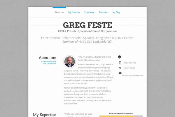 gregfeste.com site used Perfectcv