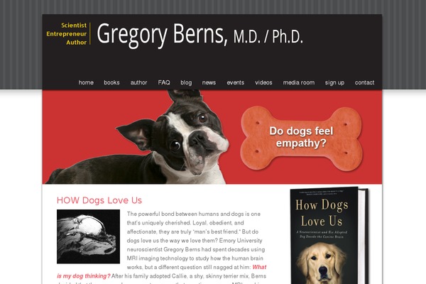 gregoryberns.com site used Berns-g