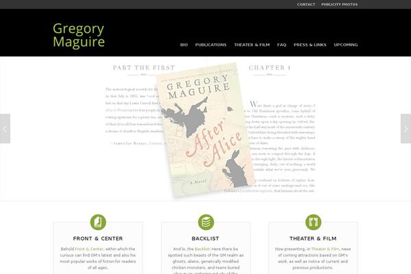 gregorymaguire.com site used Gregory-maguire
